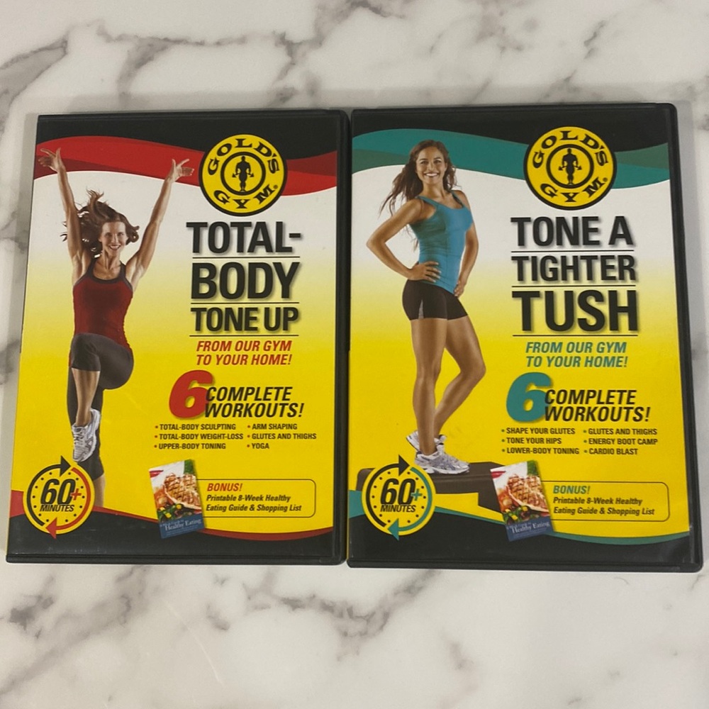 Set of Two Gold’s Gym Workout DVDs